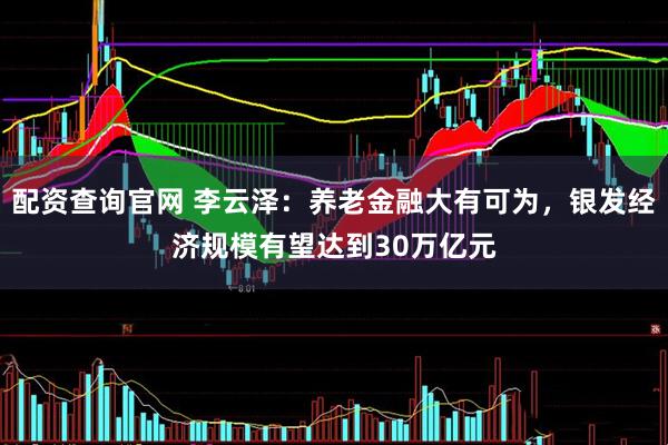 配资查询官网 李云泽：养老金融大有可为，银发经济规模有望达到30万亿元